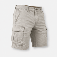 Cargo Shorts Men's Cotton Knee-Length Beige – Casual, Everyday Wear