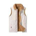 Corduroy Vest Men's Sherpa Fleece-Lined – Casual Layering, Winter Warmth