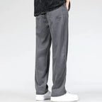 Men's Green Cotton Denim Trousers with Drawstring – Casual, Office