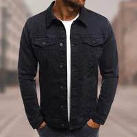 Cotton Trucker Jacket Men's Green – Casual, Office