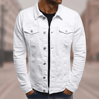 Cotton Trucker Jacket Men's Green – Casual, Office