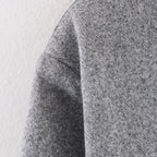 Cropped Bomber Jacket Women's Grey Stand Collar Zip Front – Casual, Office