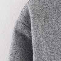 Cropped Bomber Jacket Women's Grey Stand Collar Zip Front – Casual, Office