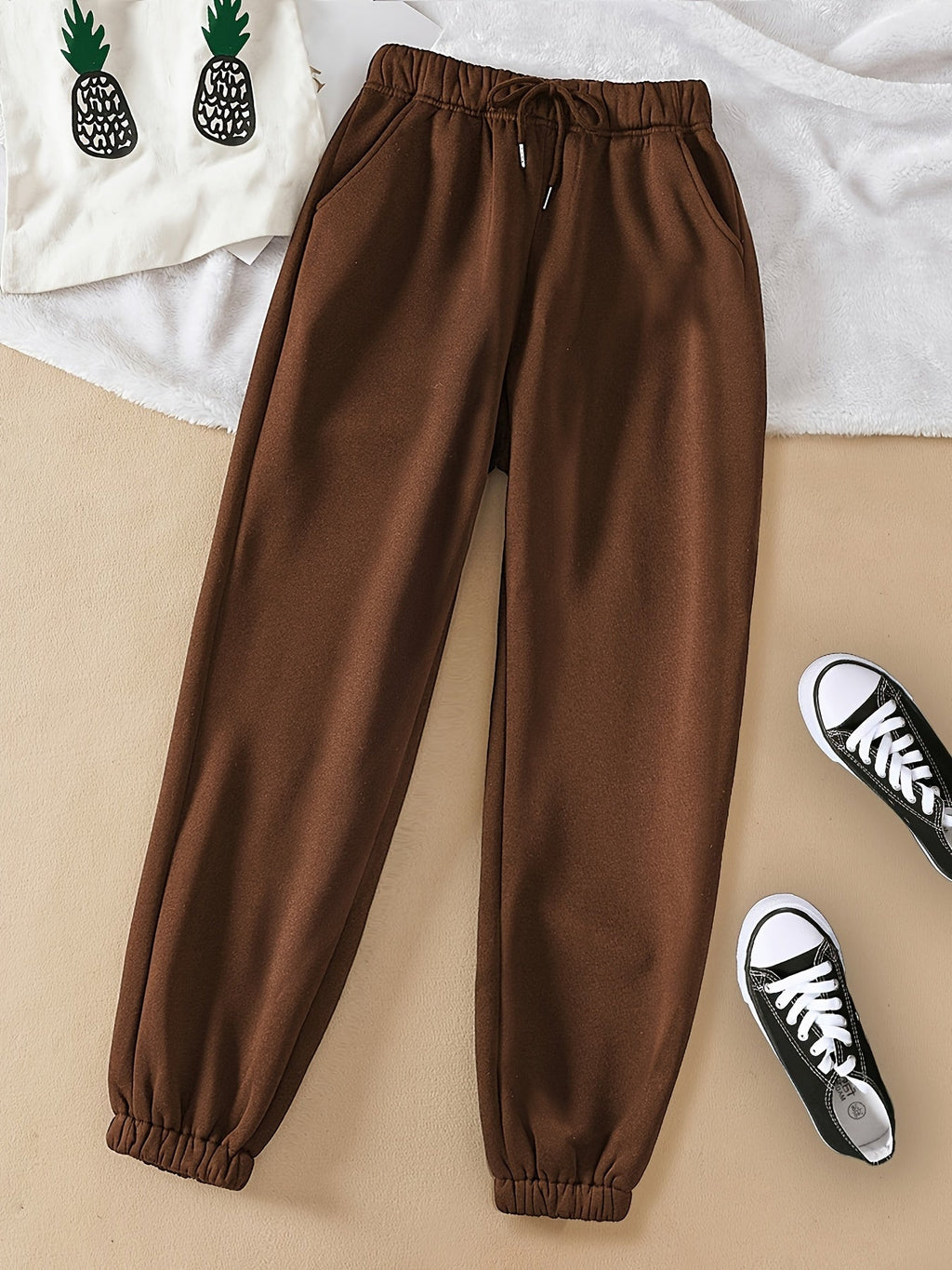 Gray Drawstring Joggers Women's Relaxed Fit Sweatpants with Pockets – Casual, Loungewear