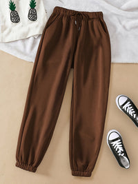 Gray Drawstring Joggers Women's Relaxed Fit Sweatpants with Pockets – Casual, Loungewear