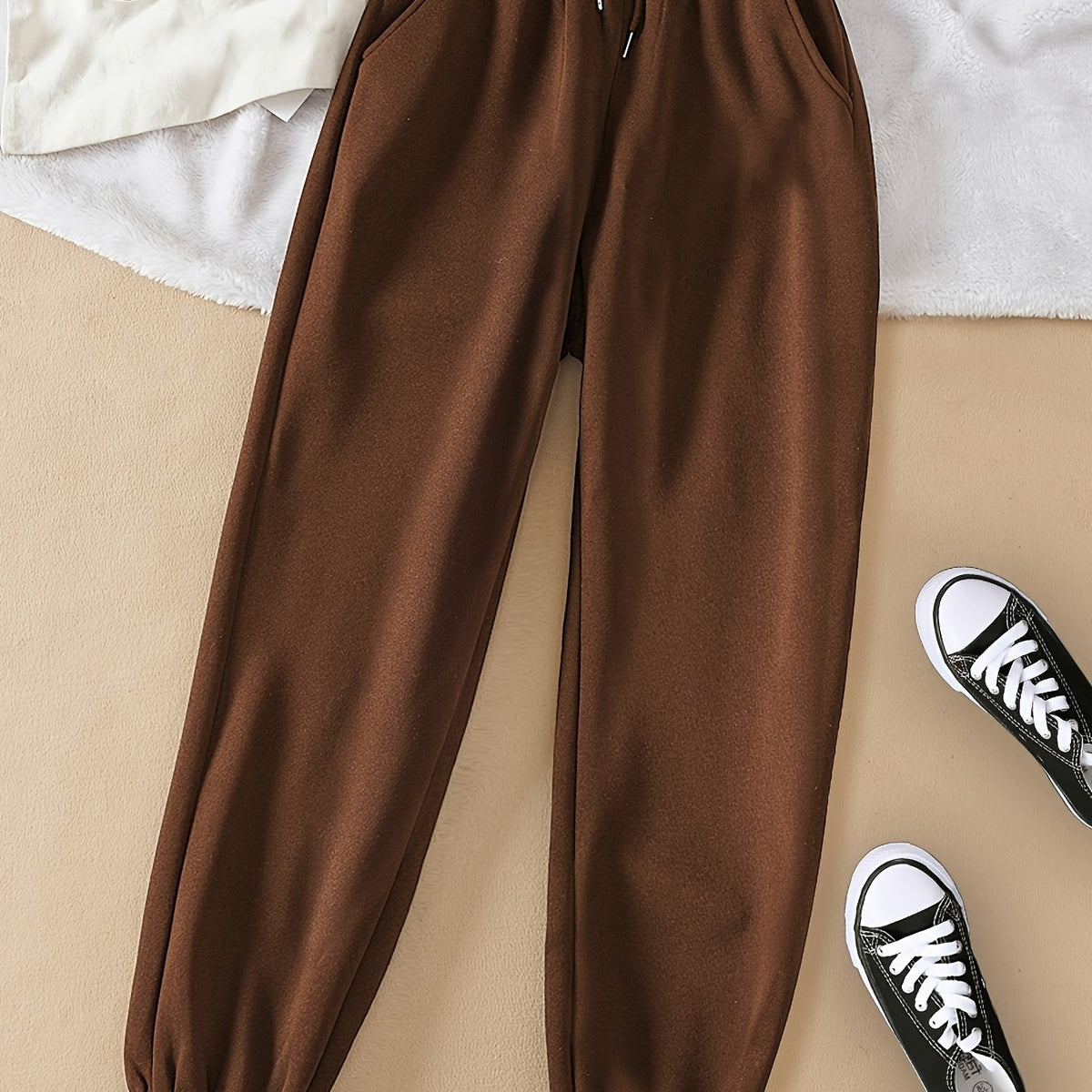 Gray Drawstring Joggers Women's Relaxed Fit Sweatpants with Pockets – Casual, Loungewear