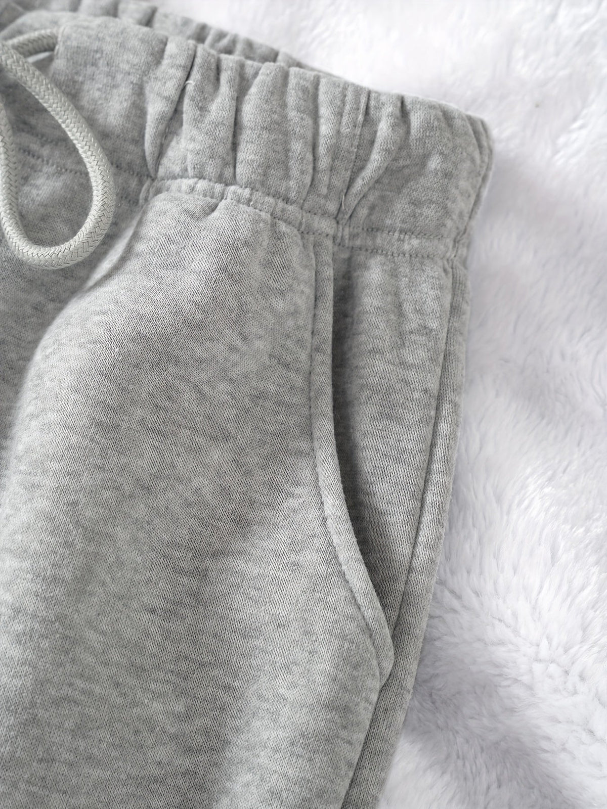 Gray Drawstring Joggers Women's Relaxed Fit Sweatpants with Pockets – Casual, Loungewear