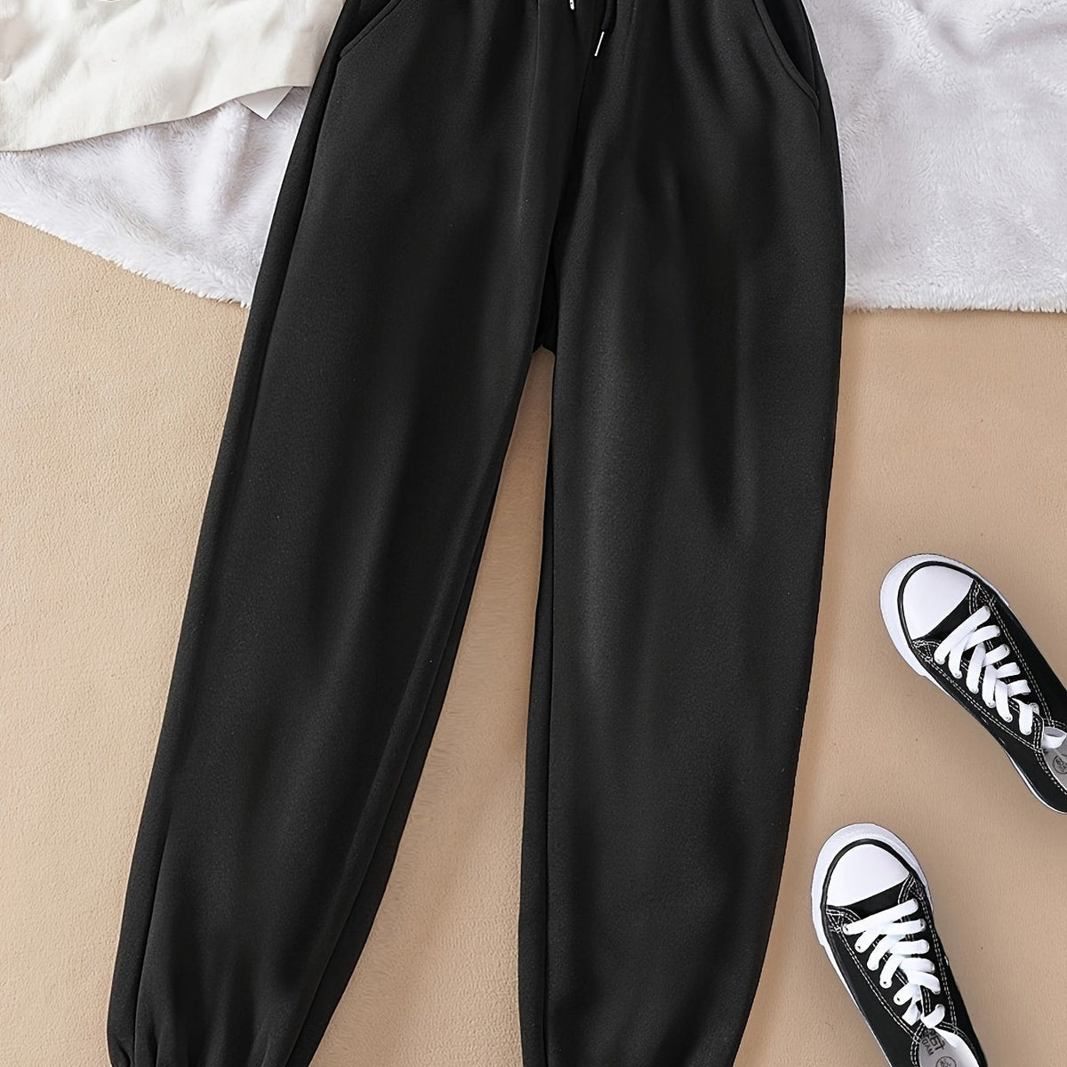 Gray Drawstring Joggers Women's Relaxed Fit Sweatpants with Pockets – Casual, Loungewear