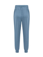 Women's Tapered Drawstring Joggers with Pockets, Yellow – Casual, Loungewear