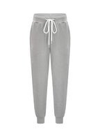 Women's Tapered Drawstring Joggers with Pockets, Yellow – Casual, Loungewear