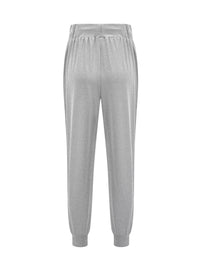 Women's Tapered Drawstring Joggers with Pockets, Yellow – Casual, Loungewear