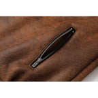 Faux Suede Sherpa Fleece Winter Jacket Men's Brown – Casual, Warm Outerwear
