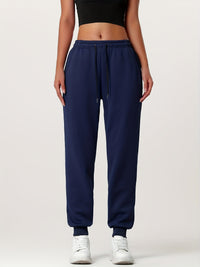 Fleece Joggers Women's Drawstring Sweatpants Elastic Waist – Casual, Home Loungewear