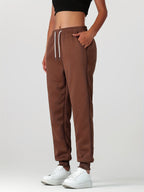 Fleece Joggers Women's Drawstring Sweatpants Elastic Waist – Casual, Home Loungewear