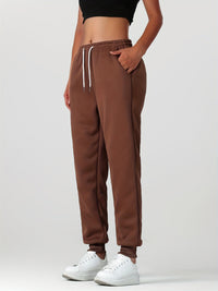 Fleece Joggers Women's Drawstring Sweatpants Elastic Waist – Casual, Home Loungewear