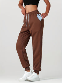 Fleece Joggers Women's Drawstring Sweatpants Elastic Waist – Casual, Home Loungewear