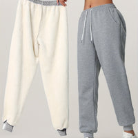 Fleece Joggers Women's Drawstring Sweatpants Elastic Waist – Casual, Home Loungewear