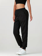 Fleece Joggers Women's Drawstring Sweatpants Elastic Waist – Casual, Home Loungewear