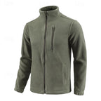 Fleece Jacket Men's Full-Zip Green – Casual, Outdoor