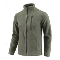 Fleece Jacket Men's Full-Zip Green – Casual, Outdoor