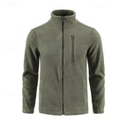 Fleece Jacket Men's Full-Zip Green – Casual, Outdoor