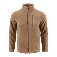 Fleece Jacket Men's Full-Zip Green – Casual, Outdoor