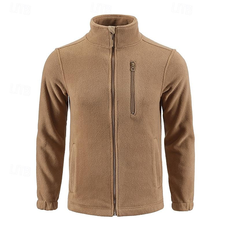 Fleece Jacket Men's Full-Zip Green – Casual, Outdoor