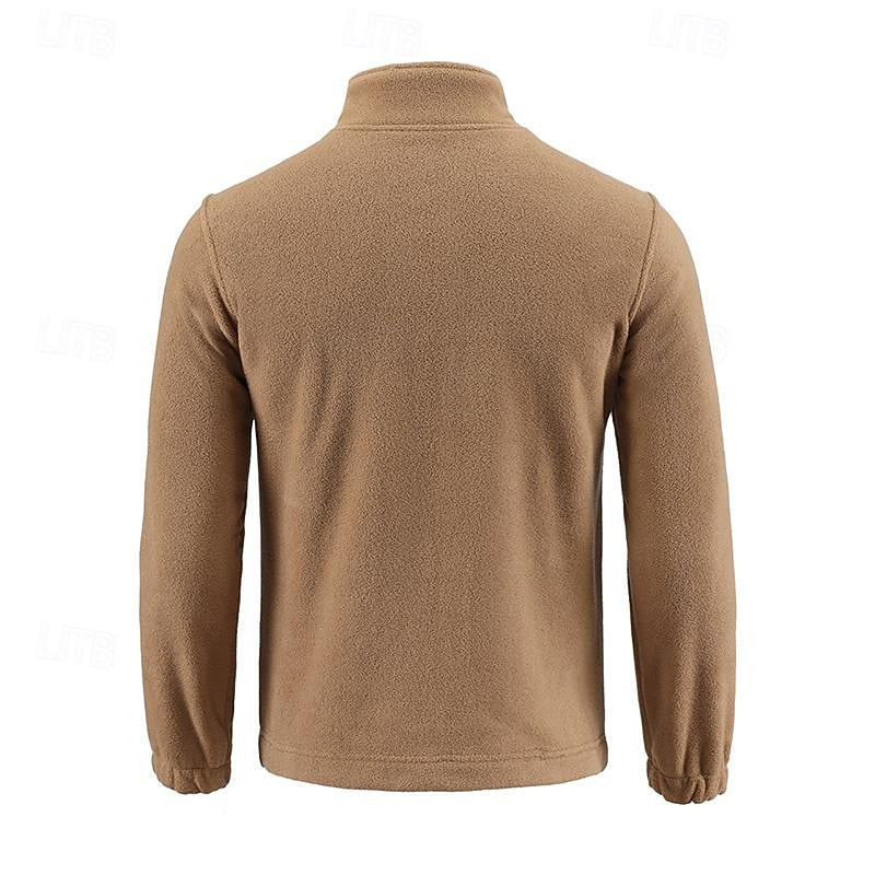 Fleece Jacket Men's Full-Zip Green – Casual, Outdoor