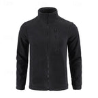 Fleece Jacket Men's Full-Zip Green – Casual, Outdoor