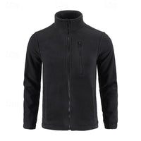 Fleece Jacket Men's Full-Zip Green – Casual, Outdoor