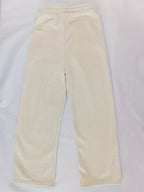 Fleece-Lined Wide-Leg Lounge Pants Women's Corduroy – Casual Winter Home Wear, Thermal Comfort