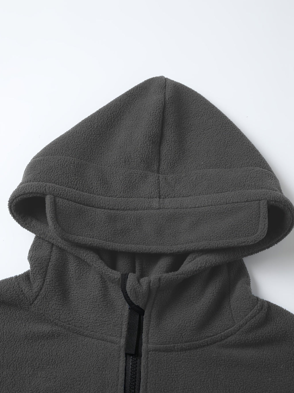 Fleece Tactical Jacket Men's Gray Hooded Full-Zip – Outdoor, Casual