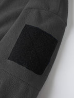 Fleece Tactical Jacket Men's Gray Hooded Full-Zip – Outdoor, Casual