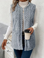 Fleece Vest Women's Sleeveless with Pockets – Casual, Layering