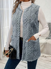 Fleece Vest Women's Sleeveless with Pockets – Casual, Layering