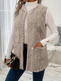 Fleece Vest Women's Sleeveless with Pockets – Casual, Layering