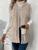 Fleece Vest Women's Sleeveless with Pockets – Casual, Layering