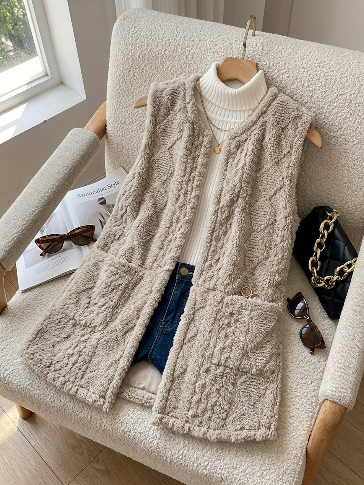 Fleece Vest Women's Sleeveless with Pockets – Casual, Layering