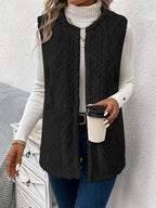 Fleece Vest Women's Sleeveless with Pockets – Casual, Layering
