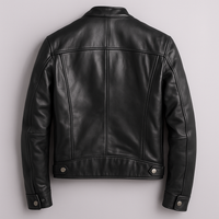 Moto Jacket Men's Zip-Up Biker Coat – Office, Gift