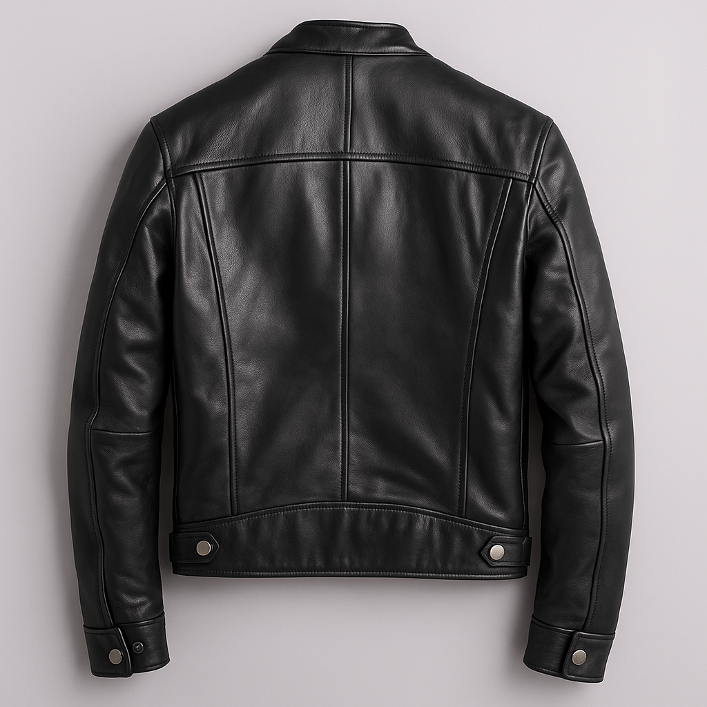 Moto Jacket Men's Zip-Up Biker Coat – Office, Gift