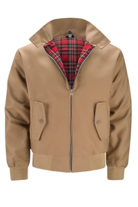 Harrington Jacket Men's Navy with Tartan Lining – Casual, Office