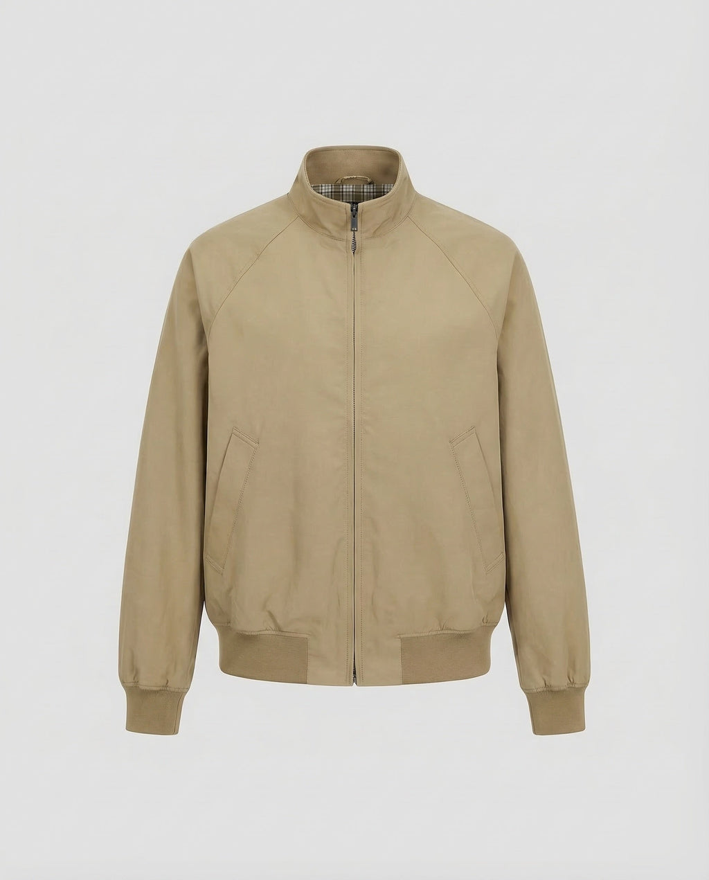 Harrington Jacket Men's Olive Green Full-Zip – Casual, Office