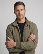 Harrington Jacket Men's Olive Green Full-Zip – Casual, Office