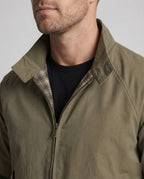Harrington Jacket Men's Olive Green Full-Zip – Casual, Office