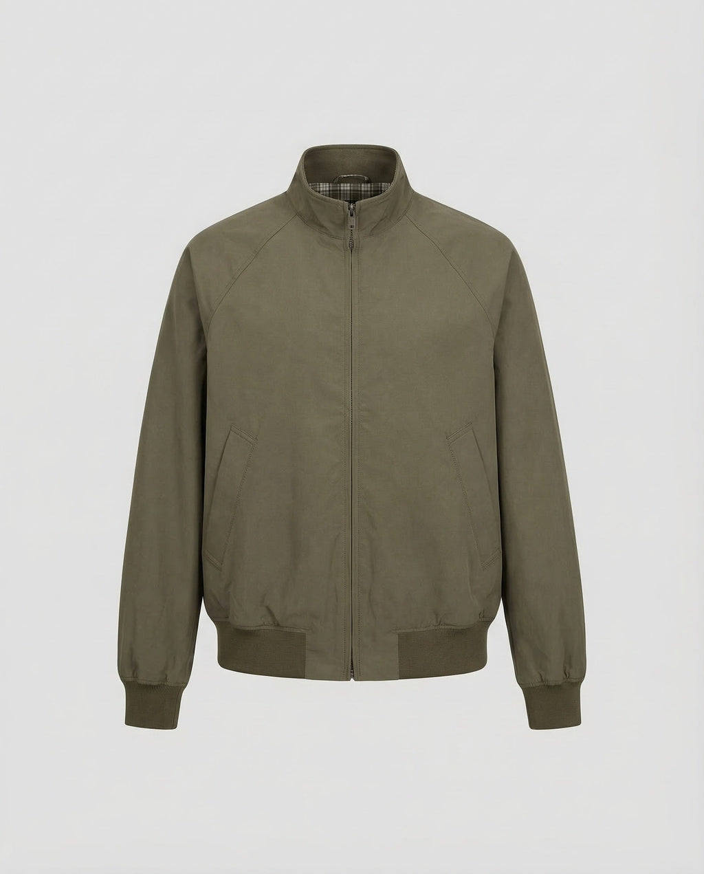 Harrington Jacket Men's Olive Green Full-Zip – Casual, Office