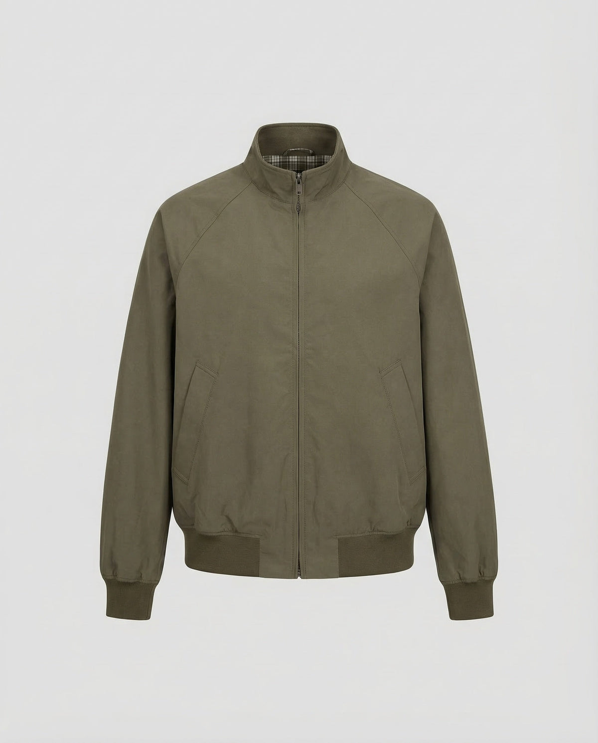 Harrington Jacket Men's Olive Green Full-Zip – Casual, Office