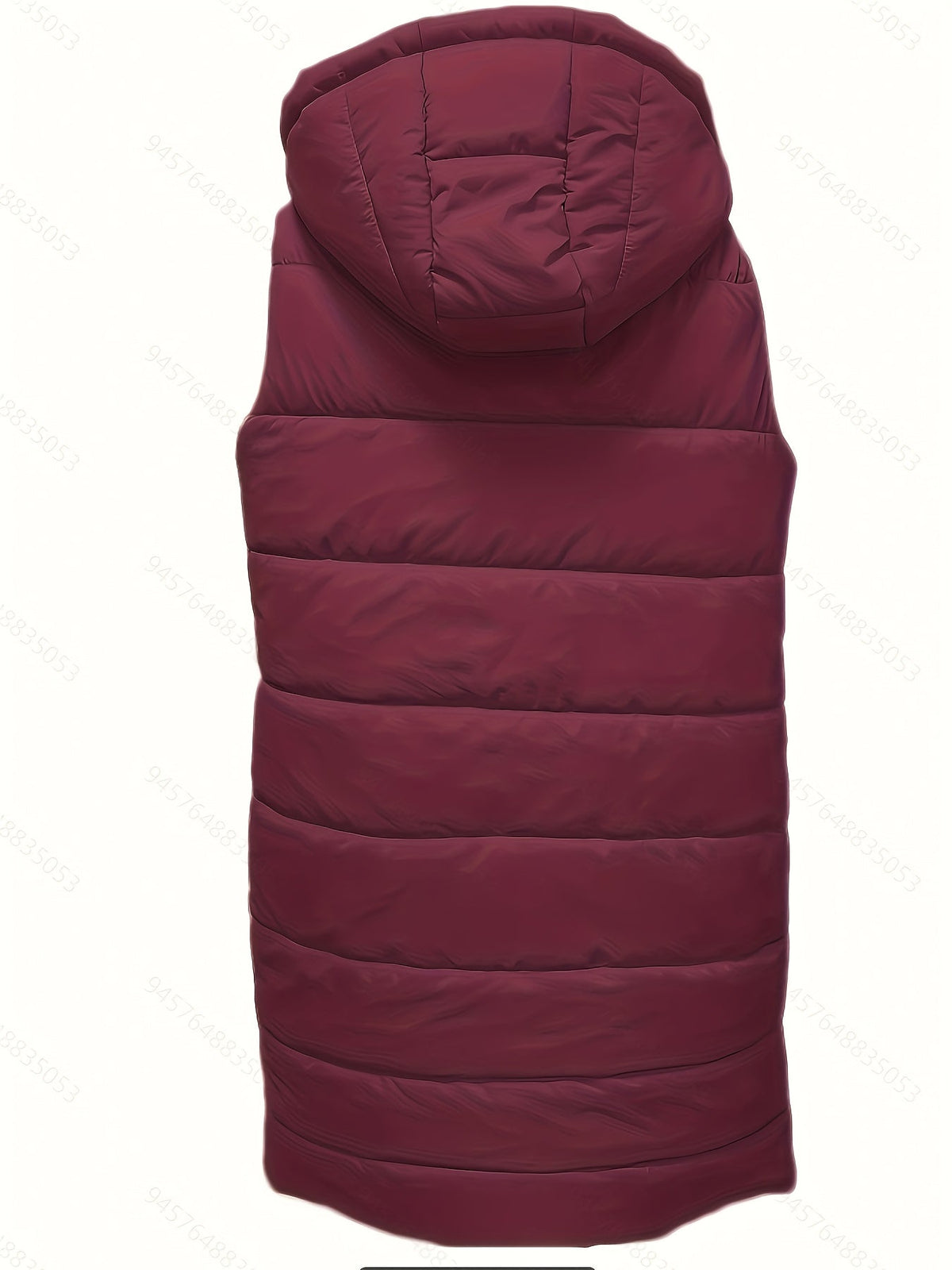 Hooded Padded Vest Women's Longline Sleeveless Puffer – Casual Winter Layering, Outdoor Wear