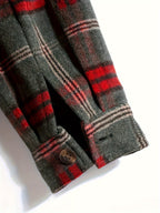Hooded Plaid Shirt Jacket Men's Gray Orange – Casual Layering, Fall Gift