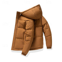 Hooded Puffer Jacket Men's Insulated Winter Coat – Casual, Outdoor